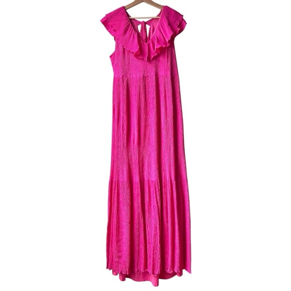 NWT Marie Oliver Rosa Pink Tie Back Whinslet Maxi Dress Sz 14 - Picture 3 of 14